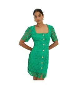 Dorothy Perkins - Mini Robe - Femme (Vert) - UTDP3108