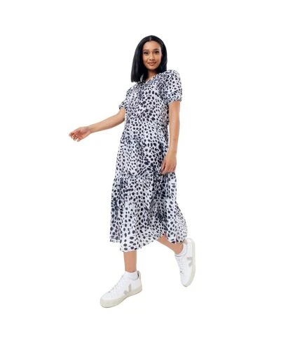 Hype - Robe DALMATIAN SACK MALMO - Femme (Blanc / Noir) - UTHY4782 1 Hype - Robe DALMATIAN SACK MALMO - Femme (Blanc / Noir) - UTHY4782