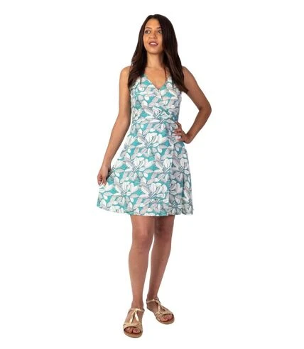 Robe Courte Casual Fines Bretelles CYNTIA Motif Jungle Vert Coton Du Monde 1 Robe Courte Casual Fines Bretelles CYNTIA Motif Jungle Vert Coton Du Monde