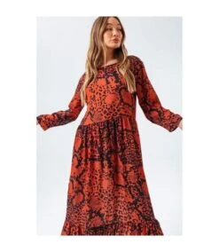 Hype - Robe - Femme (Cuivré / Noir) - UTHY4329 -BelleTendance Soldes Boutique E02EACBE3C72489896CC66CFDECCA8BB0191ED75DE3BD81944D598BC23971493