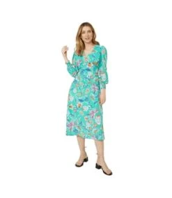 Mantaray - Robe Mi-longue - Femme (Vert) - UTDH4376