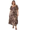 Dorothy Perkins - Robe Longue - Femme (Noir / Marron) - UTDP2308