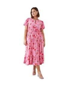 Dorothy Perkins - Robe Mi-longue - Femme (Rose) - UTDP2150