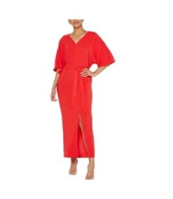Robe Longue Rouge Femme Vila Milena
